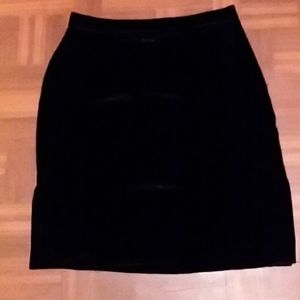 Madewell Black velvet skirt